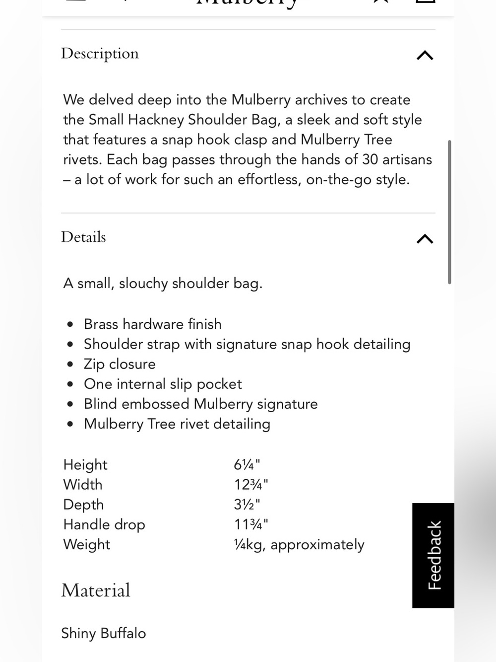 MULBERRY SMALL HACKNEY - Picture 8 of 8